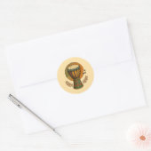 Sticker Rond Rythme tribal vibrant (Enveloppe)