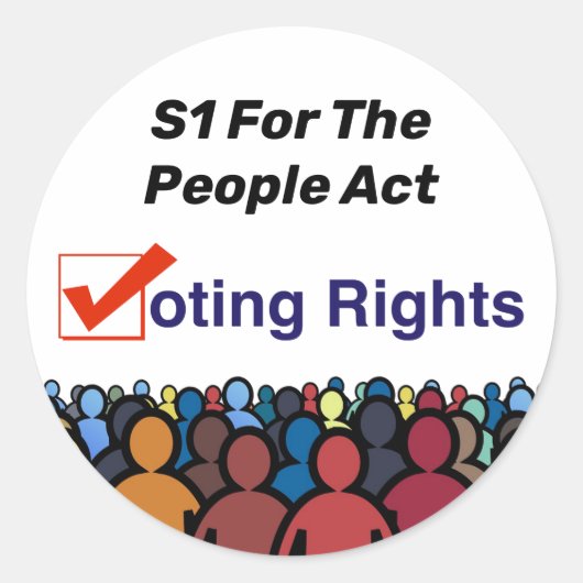 Sticker Rond S1 Loi Sur Les Droits De Vote Pour Le Peuple (Devant)