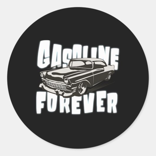 Sticker Rond S Essence Forever Gaz Voitures Musculaire (Devant)