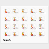 Sticker Rond S est pour Couturière (Feuille)