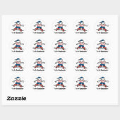 Sticker Rond S est pour le Skateboard (Feuille)