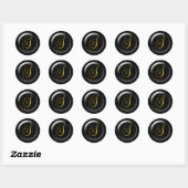 Sticker Rond S Monogramme Pour Mariages (Feuille)