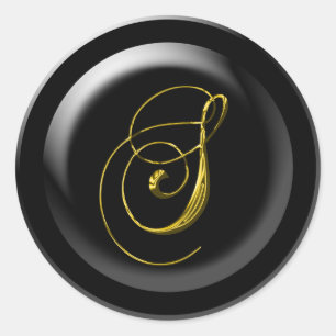 Sticker Rond S Monogramme Pour Mariages