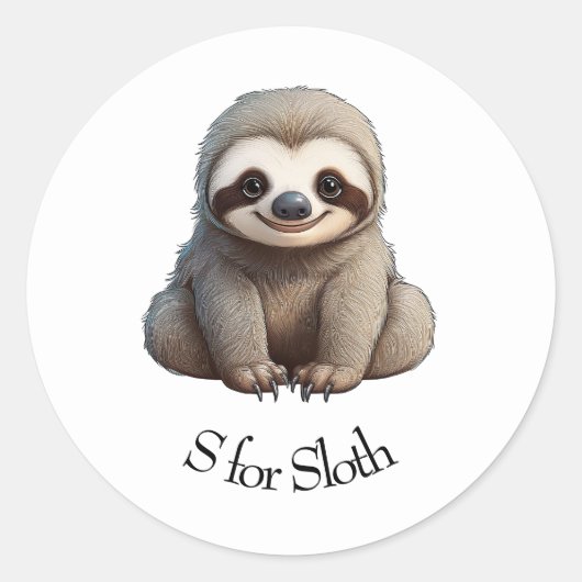 Sticker Rond S pour Sloth (Devant)