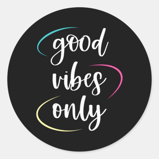 Sticker Rond S uniquement esthétique motivationnelle (Devant)