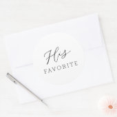 Sticker Rond Sa Calligraphie De Script Moderne Préférée (Enveloppe)