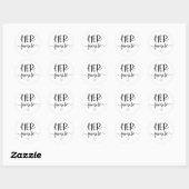 Sticker Rond Sa Calligraphie Moderne Favorite Favoriser (Feuille)