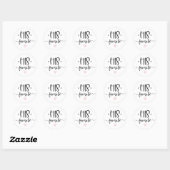 Sticker Rond Sa Calligraphie Moderne Favorite Favoriser (Feuille)
