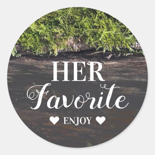 Sticker Rond Sa Faveur De Mariage Favorite (Devant)