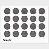 Sticker Rond Sa Faveur De Mariage Favorite (Feuille)