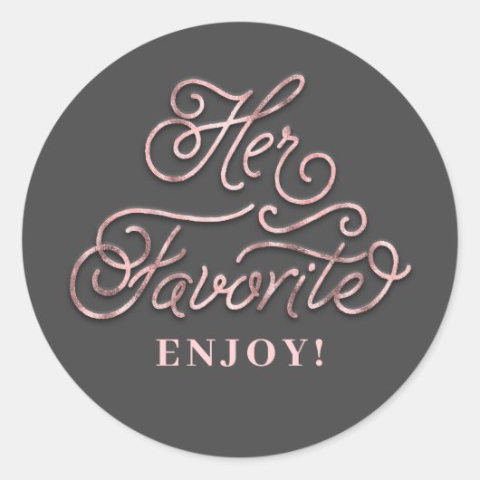 Sticker Rond Sa Faveur De Mariage Favorite (Devant)