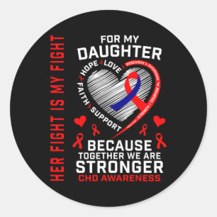 Sticker Rond Sa Fille Combattante Sensibilisation à l'hépatite