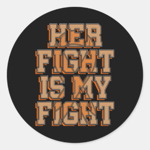 Sticker Rond Sa Lutte Est Ma Lutte Contre Le Cancer Du Sang Leu