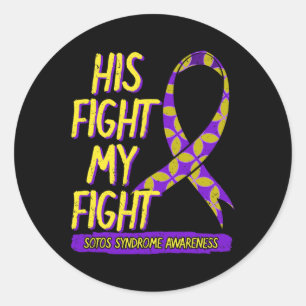 Sticker Rond Sa Lutte Est Ma Lutte Syndrome De Sotos Cérébral G