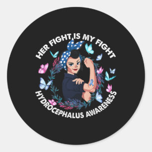 Sticker Rond Sa Lutte Est Mon Combat Hydrocéphalie Sensibilisat