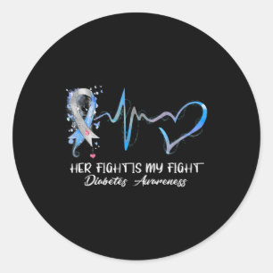 Sticker Rond Sa Lutte Est Mon Type De Combat 1 Sensibilisation