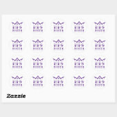 Sticker Rond Sa Reine (Feuille)