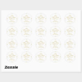 Sticker Rond Sa Royal Fiveness Gold Princess 5e anniversaire (Feuille)