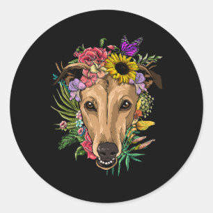 Sticker Rond Sa Tombe Yall mignonne Poodé Automne Feuilles Auto