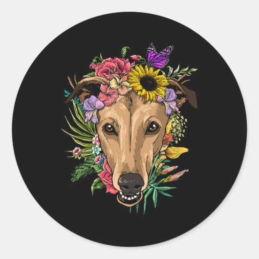 Sticker Rond Sa Tombe Yall mignonne Poodé Automne Feuilles Auto (Devant)