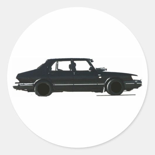 STICKER ROND SAAB 900 (Devant)