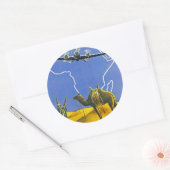 Sticker Rond Sabena ~ Belgique Congo (Enveloppe)