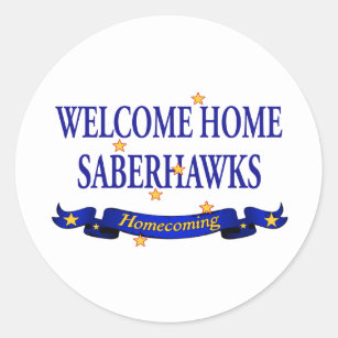 Sticker Rond Saberhawks à la maison bienvenu