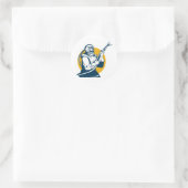 Sticker Rond sablage sablage sablage sablage rétro ouvrier sabl (Sac)