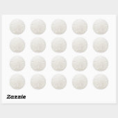 Sticker Rond Sable Blanc Simple Dollar Plage Mariage Favoriser (Feuille)
