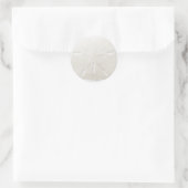 Sticker Rond Sable Blanc Simple Dollar Plage Mariage Favoriser (Sac)