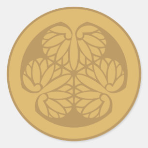 Sticker Rond Sable de crête de famille de lundi de Japonais de