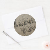 Sticker Rond Sable De Mariage De Plage (Enveloppe)