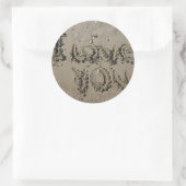 Sticker Rond Sable De Mariage De Plage (Sac)