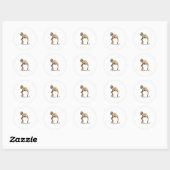 STICKER ROND SABLE D'OSTRICE (Feuille)