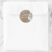 Sticker Rond Sable & Foam Beach Photo Enregistrer la date 1 (Sac)