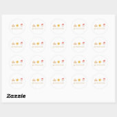 Sticker Rond Sable Soleil et Santa (Feuille)