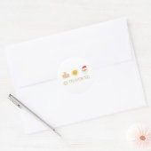 Sticker Rond Sable Soleil et Santa (Enveloppe)