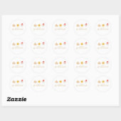 Sticker Rond Sable Soleil & Santa (Feuille)