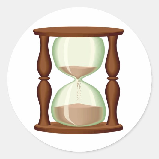 Sticker Rond Sables en verre d'heure (Devant)
