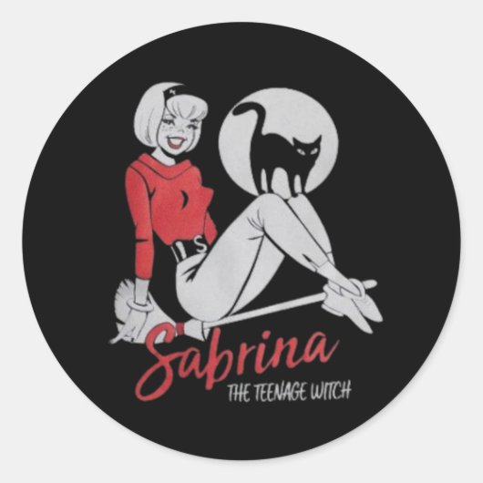 Sticker Rond Sabrina la sorcière adolescente T-shirt (Devant)