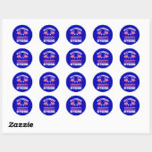 Sticker Rond Sac à cordon (Feuille)