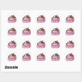 Sticker Rond sac bébé rose (Feuille)