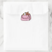 Sticker Rond sac bébé rose (Sac)