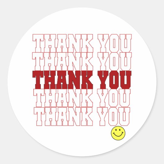 Sticker Rond Sac d'alimentation Merci (Devant)