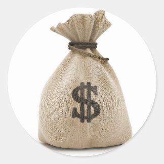 Sticker Rond sac d'argent