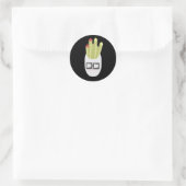 Sticker Rond Sac de frites mignon dessin animé (Sac)