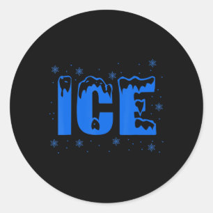 Sticker Rond Sac de glace congelé amusant Costume d'Halloween