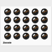 Sticker Rond Sac de traitement préféré Halloween (Feuille)