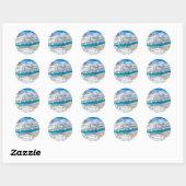 Sticker Rond Sac fourre-tout Banff, Canada (Feuille)