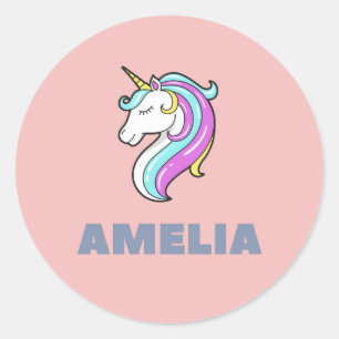Sticker Rond Sac fourre-tout Licorne Amelia